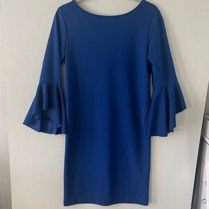 Tiana B. Royal Blue‎ Bell Sleeve Shift Dress
